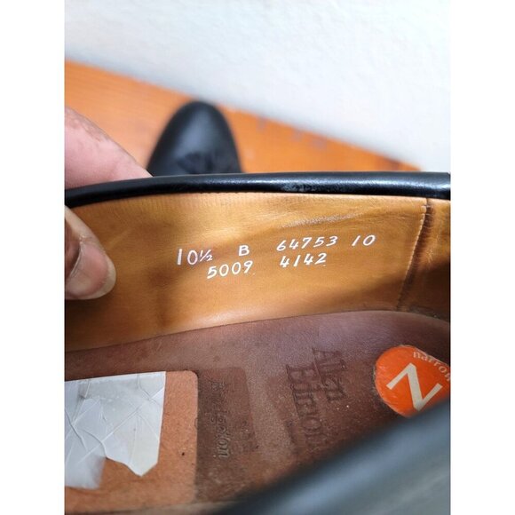 Allen Edmonds Black Leather Tassel Loafers Men's 10.5B Vintage Style Classic Des - Picture 7 of 10